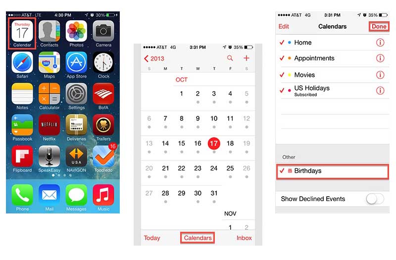 How to add birthday on iPhone