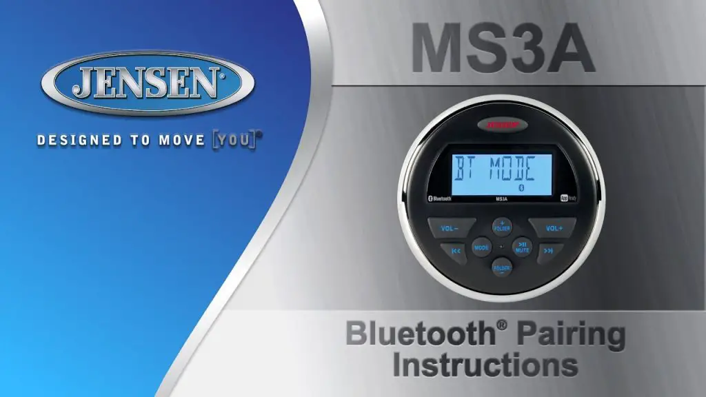 How to Connect Jensen Ms3A Bluetooth