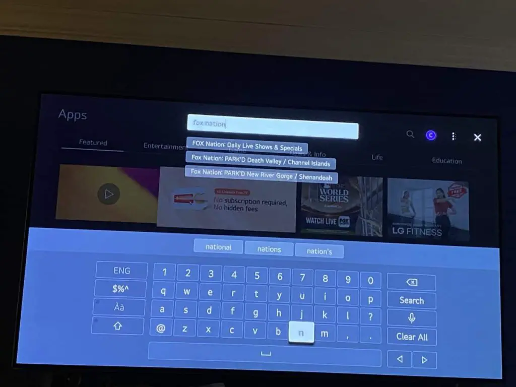 Is Fox Nation Available on Lg Smart Tv